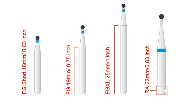 Br-25c Ce ISO Certified Coarse Grit High Speed Dental Diamond Rotary Files