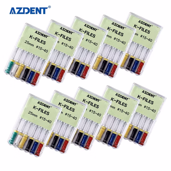 Einfach zu verwendende Azdent Dental Niti endodontische Wurzelkanalfeilen 25 mm #15-40 mit CE
